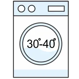 Marškinėlių su spauda skalbimo rekomendacijos – 30-40 laipsnių temperatūra